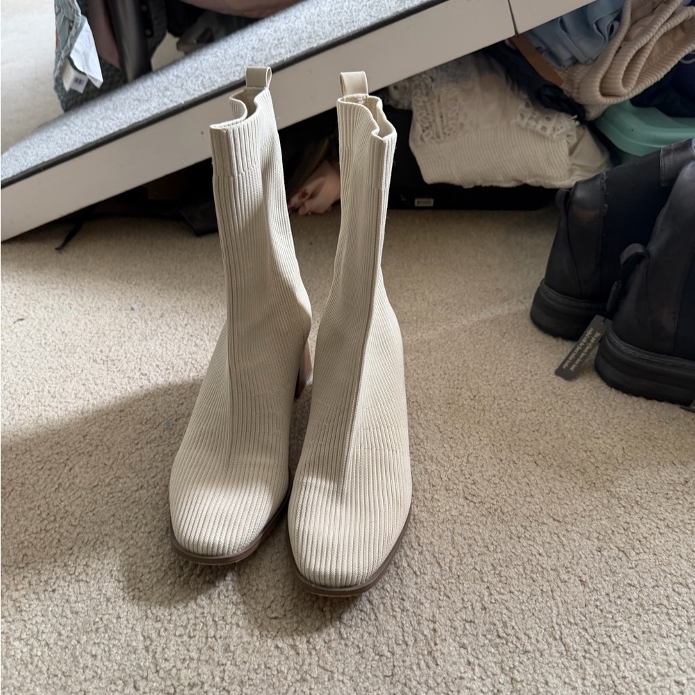 Chic Cream Ankle Booties